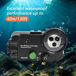 Seafrogs Buttons Control Underwater Phone Case for IPhone 11/11 Pro Max 40m/130ft Professional Waterproof Phone Bag Cover