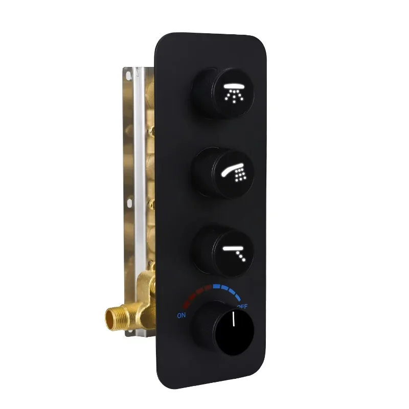 

Luxury LED Music Bathroom Smart Shower Set with Multifunctional Rain Waterfall Shower Head and Digital Display Faucet