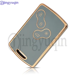 jingyuqin TPU Car Remote Key Shell Cover for Renault keyless go Duster Captur Clio IV Logan Megane Koleos Scenic Fluence Laguna