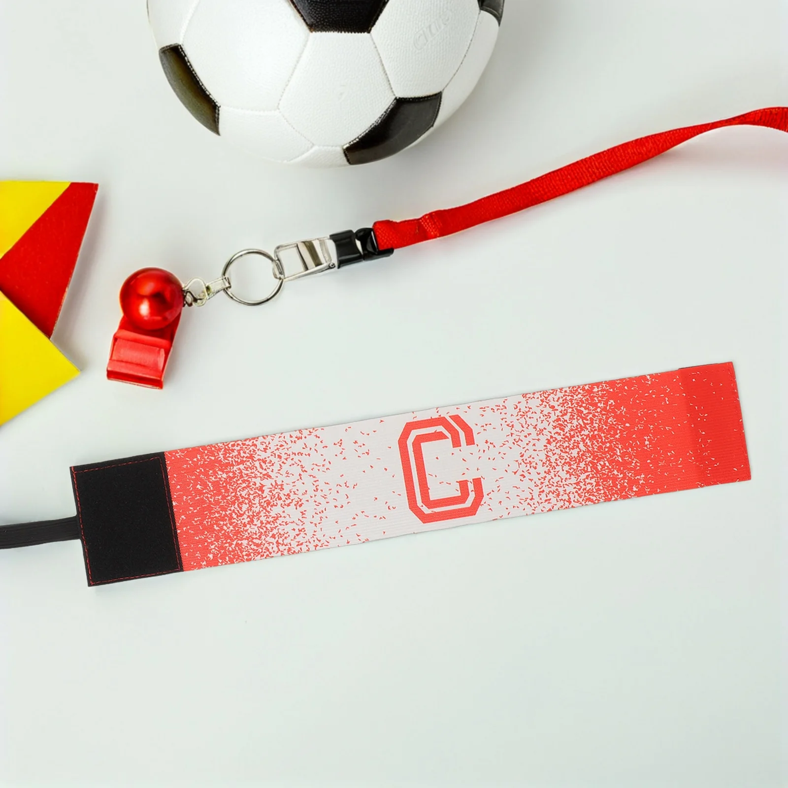 

1pcs Captain Armband Orange White Elastic Adjustable Football Rugby Soccer Team Sport Band For Adult Youth Competition Training