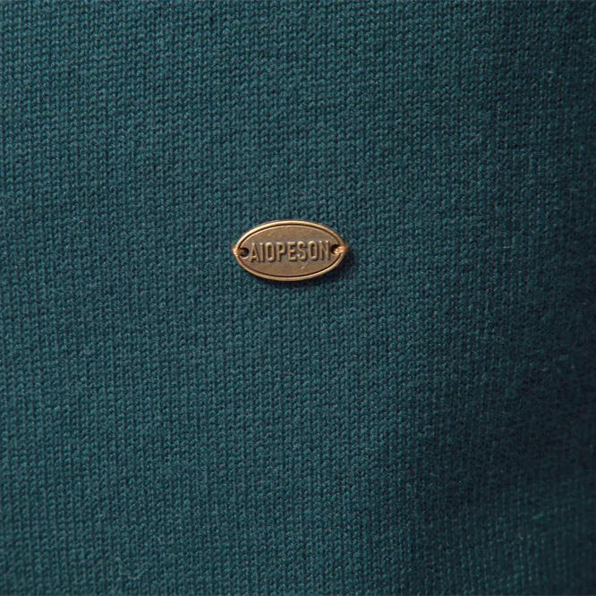 高品質メンズニットセーターカーディガン無地ビジネススリム秋冬新作綿アクリルスパンデックスレザー