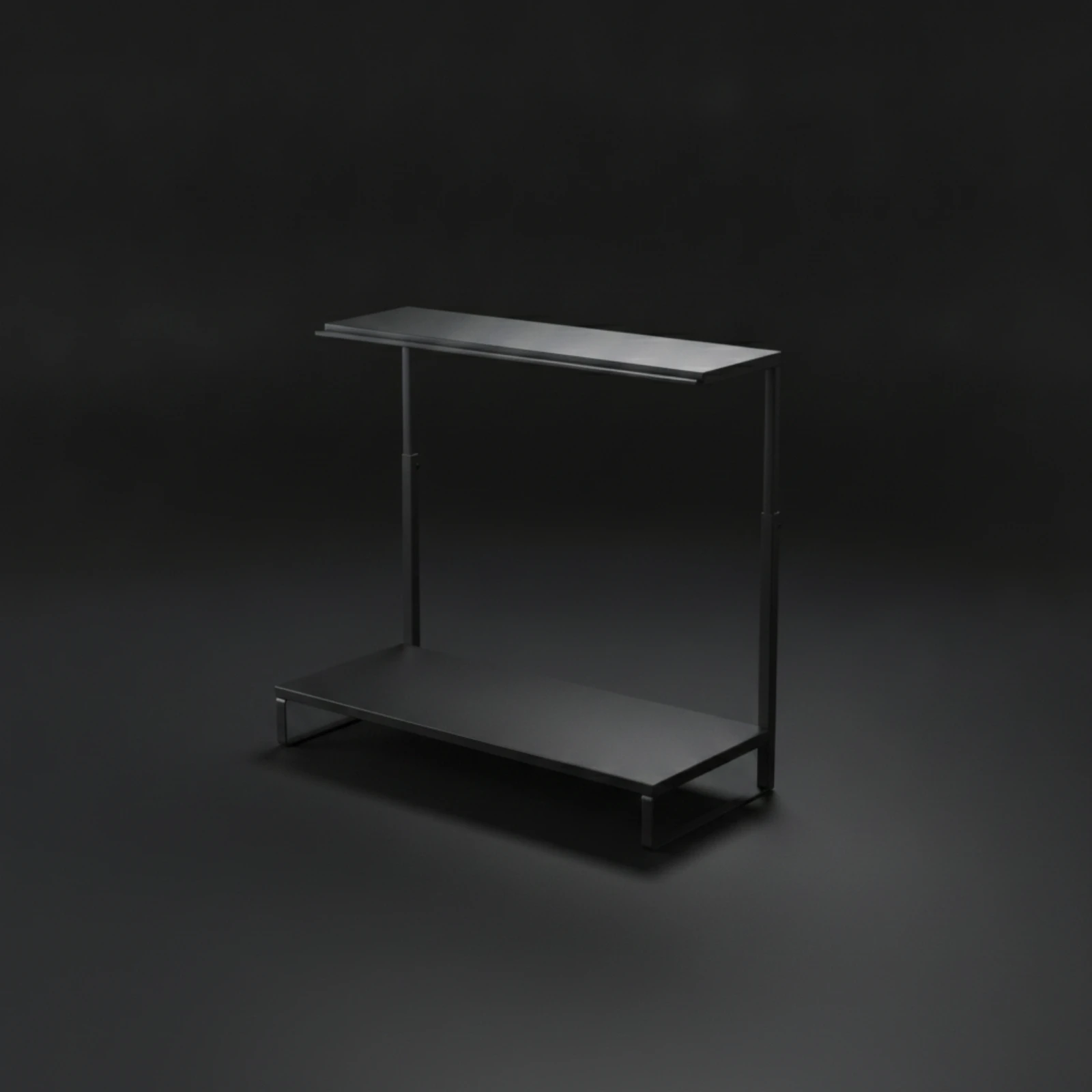 Two-Tier Monitor Stand Clutter-Complimentary Monitor Stand with Lower Platform Desktop Organizer Easy to Clean Desk Accessory