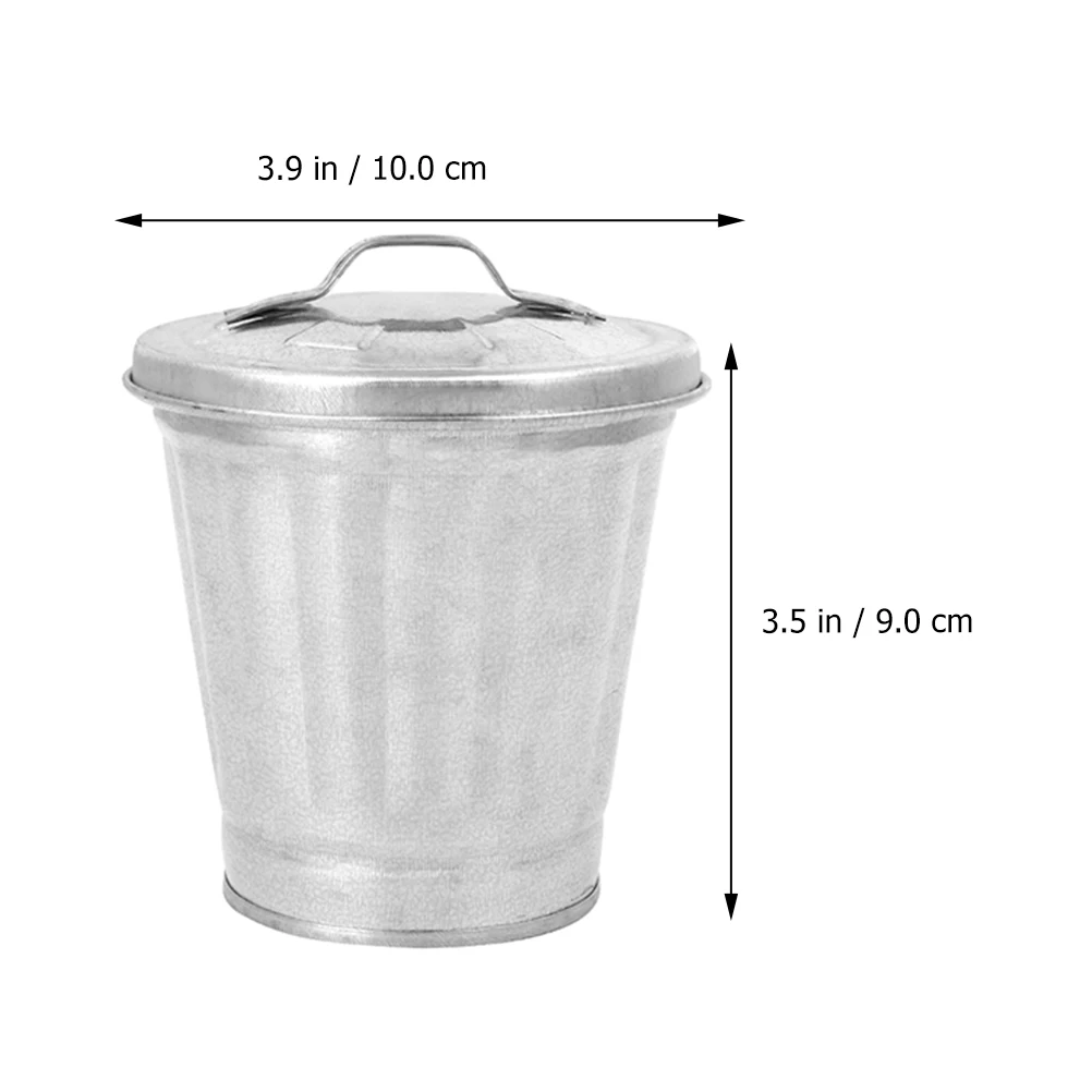 

4pcs Covered Trash Can Premium Waste Paper Basket Storage Pot For Kitchen Bathroom Office Bedroom Garbage Container