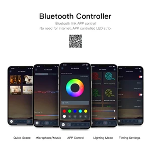 Hochglanz -RGB -USB -LED -Licht, 30LED/M, Diodenband, drahtlos, Bluetooth, App -Steuerung, Schlafzimmer, Küche, Fernseher, Dekoration, 5050 6 Hauptverkaufsfernseher für Küche - №1