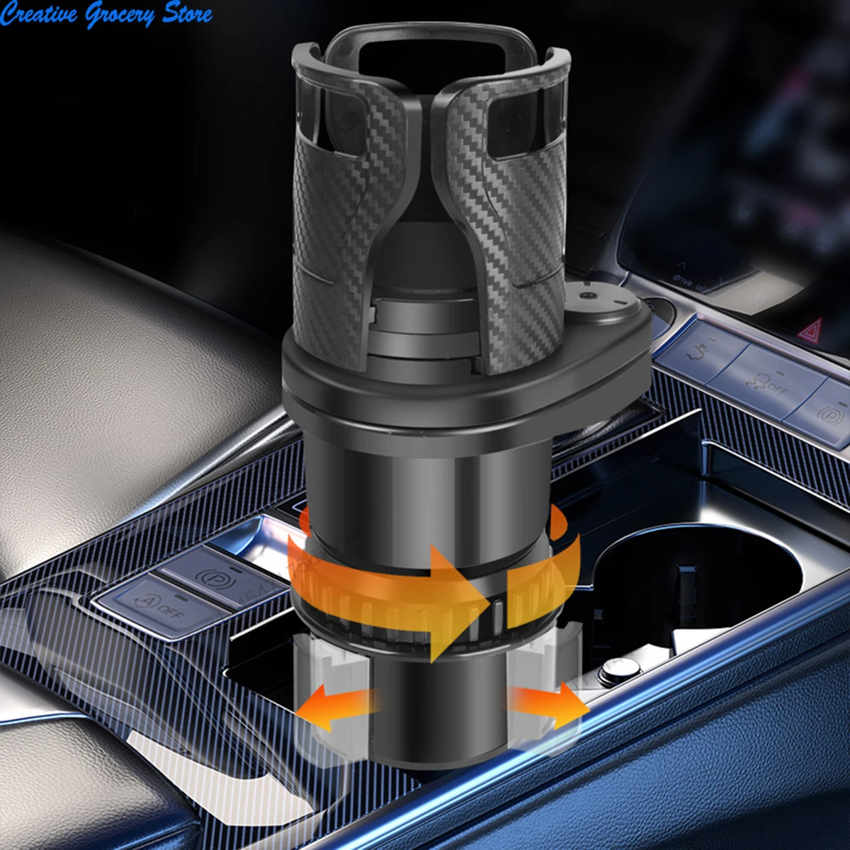 

Adjustable 360 Rotating Car Cup Holder Multifunction Base Insert Drinks Organizer Cupholder Expander Adapter Water glass holder