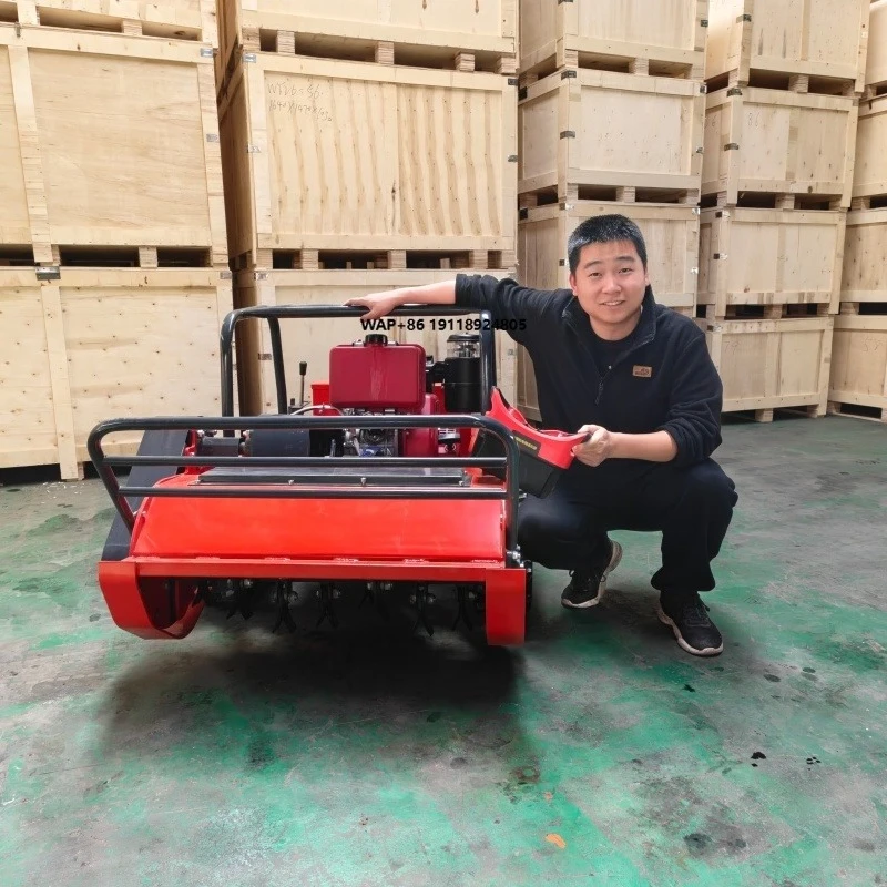Industrial & DIY Grade Remote Control Cordless Robot Flail Lawn Mower Smart Flail Style Slope Trimmer Agricultural Brush Cutter
