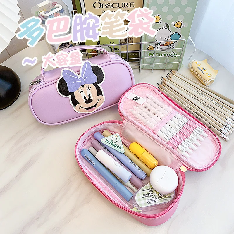 Disney High-capacity Stationery Case Cartoon Sofia Princess Pencil Bag Kawaii Pouch Mickey Mouse Pencil Box Frozen Elsa Gift