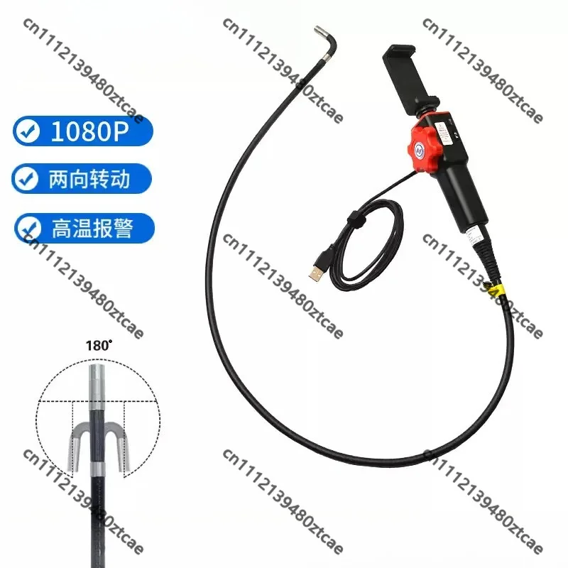 1080P HD 2‑Way Articulating Industrial Endoscope,Inspection Camera for Auto Air‑Conditioner & Engine Detection