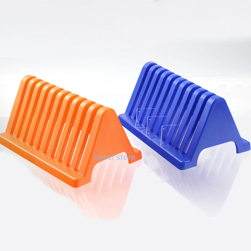 الزجاج الشريحة استنزاف الرف الكهربائي هلام الزجاج لوحة تجفيف حامل علم الأمراض البيولوجية المجهر الحيوي شريحة فتحة حامل #2