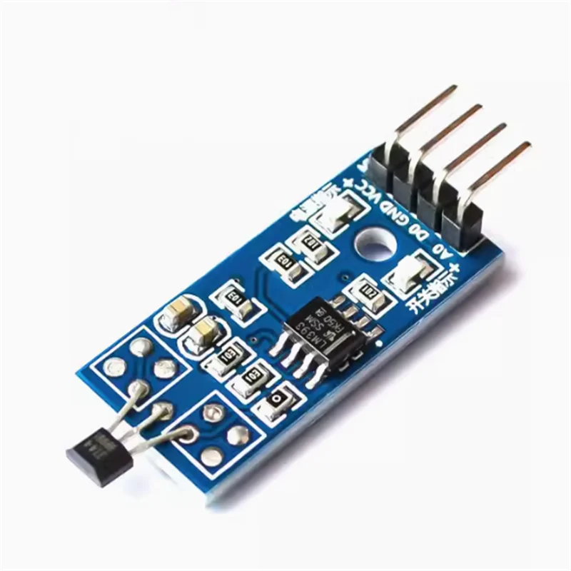 LM393 3144 Hall sensor sensor module speed counting Working voltage: DC 5V Sensitivity adjustable (fine adjustment)