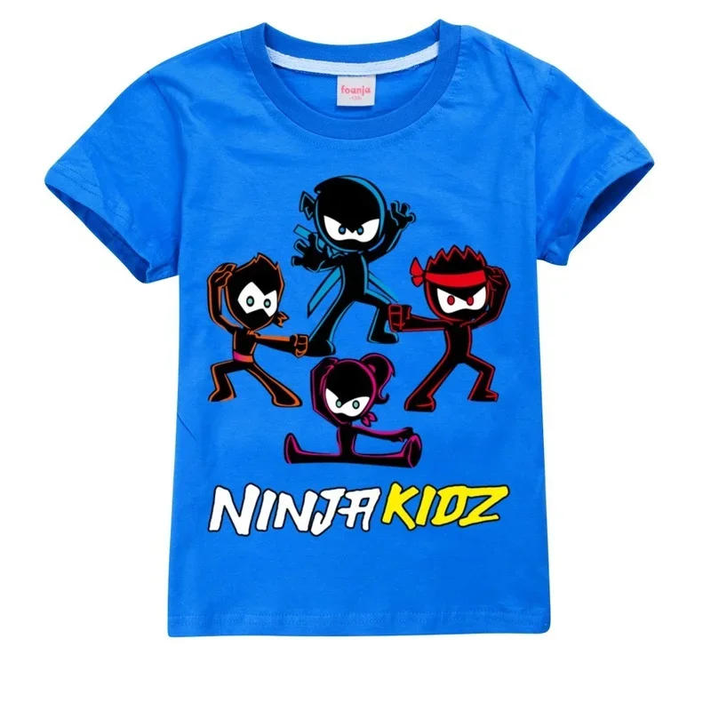 NINJA KIDZ Boy Summer Clothes SPY Ninjas Teen Boys Clothing Cotton Boys Tshirt Boutique Kids Clothing O-Neck girls Tops Shirt