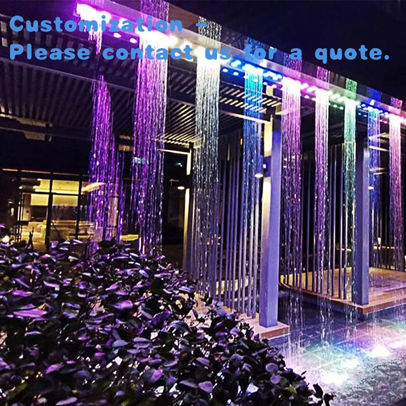 

custom.New Design Rain Curtain, Stainless Steel Indoor Waterfall Home Garden Decor, Modern Tabletop Fountain with