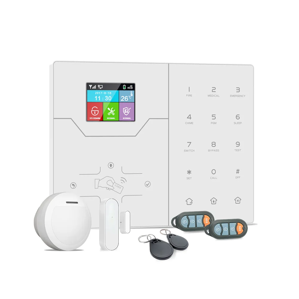 Meilleure connaissance de la maison Kit d'alarme HA-VGT TCP/IP RJ45 Permanence Ethernet 2.4g WiFi 4G/3G/2G GStore S Smart Home Système de sécurité d'alarme