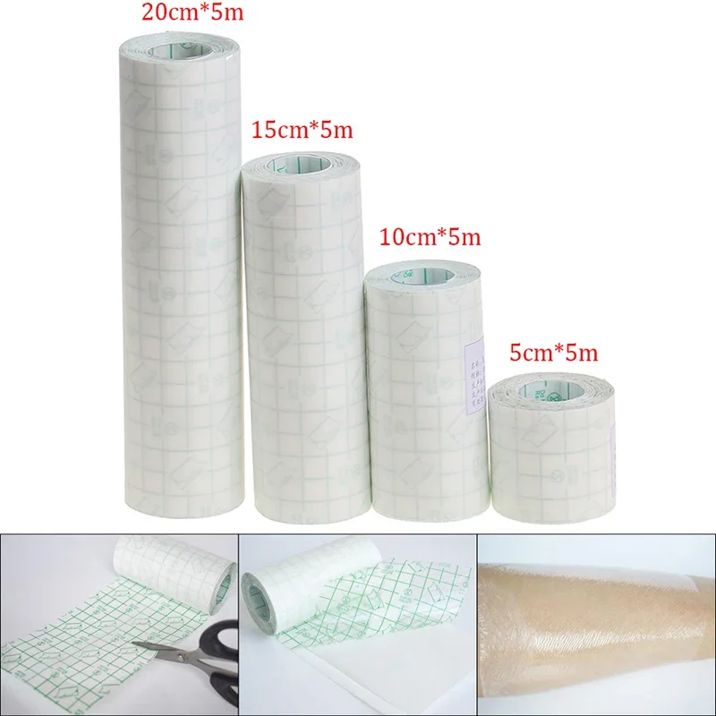 1Roll PU Bath Waterproof Adhesive Wound Dressing Medical Fixation Tape Bandage