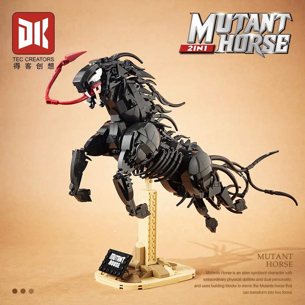 Venom Building Blocks Model MOC Movie Venom Horse Monster DIY Mini Bricks Assembly Toys Kids Creative Toys Birthday Gifts