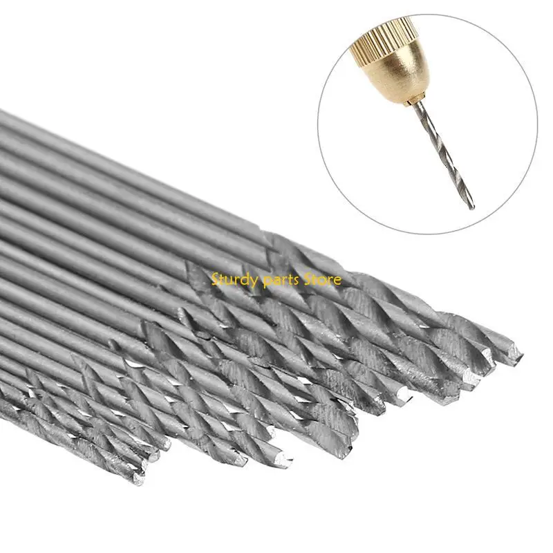 97QC 16PCS HSS Белая стальная спиральная битовая бита 0,8-1,5 мм для электрических упражнений для шлифования