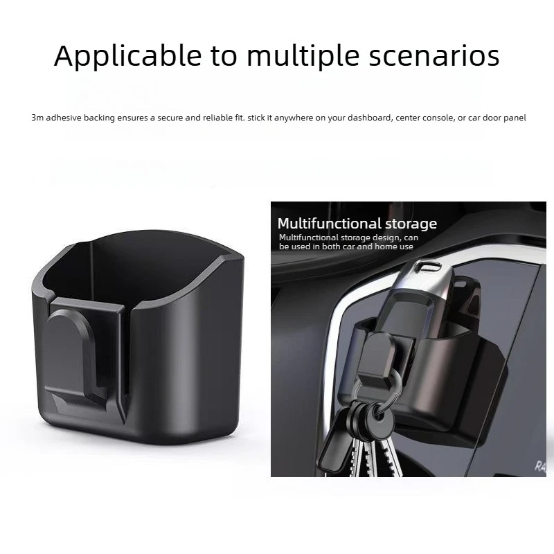 Suporte Universal para Chaves de Carro, Organizador de Painel com Adesivo, Caixa de Armazenamento Interna, Suporte para Cartões e Chaves