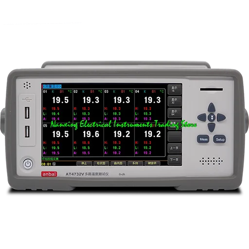 

AT4740V/AT4748V/AT4756V/AT4764V Multi-channel Temperature Meter Thermometer 40/48/56/64 CH Support PT100 thermal resistance