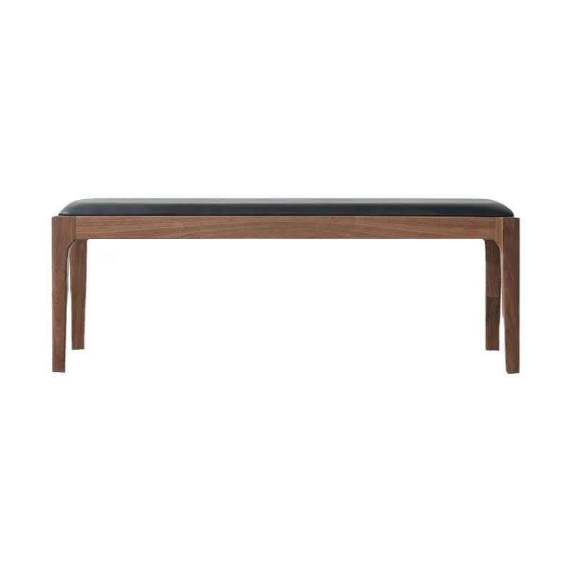 

Nordic Bedroom Bench Black Walnut Solid Modern Simple Bench Bedside ench