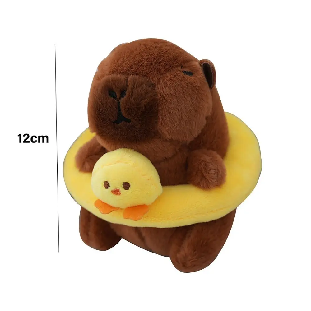 Swimming Ring Capybara Plush Capybara Keychain Stuffed Animals Cute Toy Fluffty Animal Doll Headgear Capybara Doll