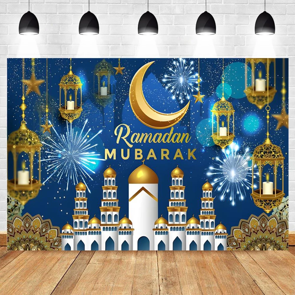 Eid Mubarak Ramadan Decorations Backdrop Islamic Mosque Muslim Ramadan Kareem Eid al-Fitr Festival Party Photography Background