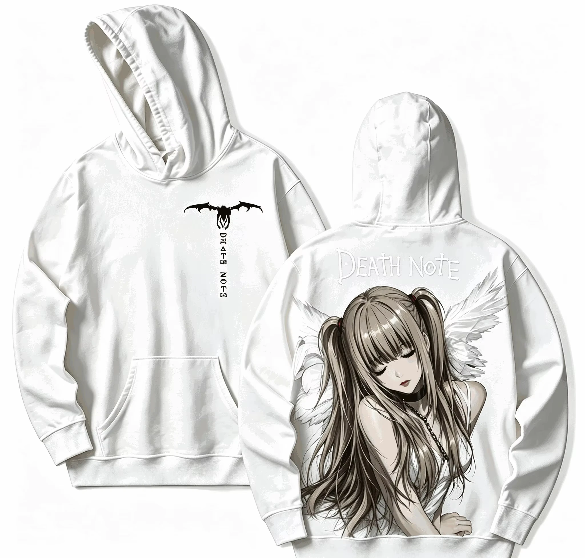 Death Note Graphic Sweatshirt Casual Loose Oversized Unisex Sports Retro Fashion Comfortable High Quality Pullover Hoodie Top