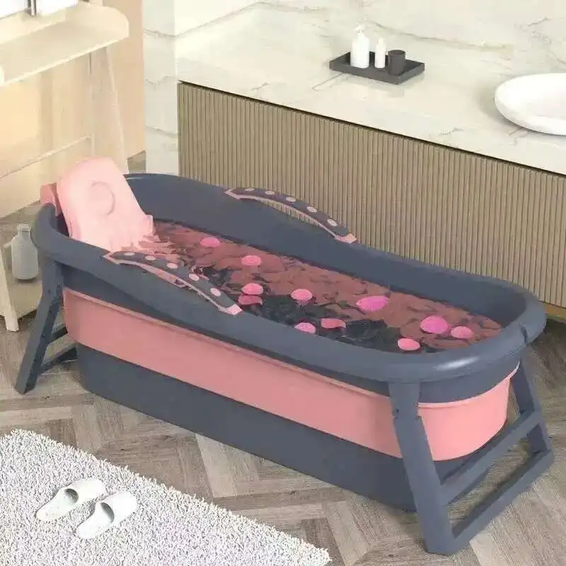 أحواض استحمام محمولة حديثة قابلة للطي، حمام ثلج منزلي، حوض استحمام للكبار، حوض استحمام بسيط داخلي ساخن، حوض استحمام بلاستيكي كبير لكامل الجسم