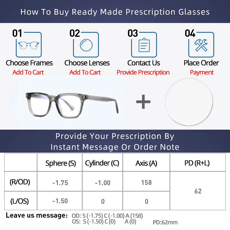 Brightzone 1.56/1.61/1.67/1.74 Photochromic Anti-Blue Light Progressive Multifocal Prescription Custom Lenses To See Far & Near