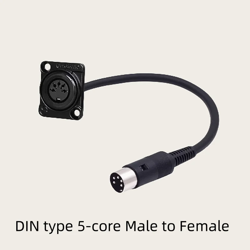 D-Type XLR Male Panel Mount to XLR Male/Female Connector Pass Through Cable,5/6/7/8 Pin Mic XLR Feed/Pass Thru Converter