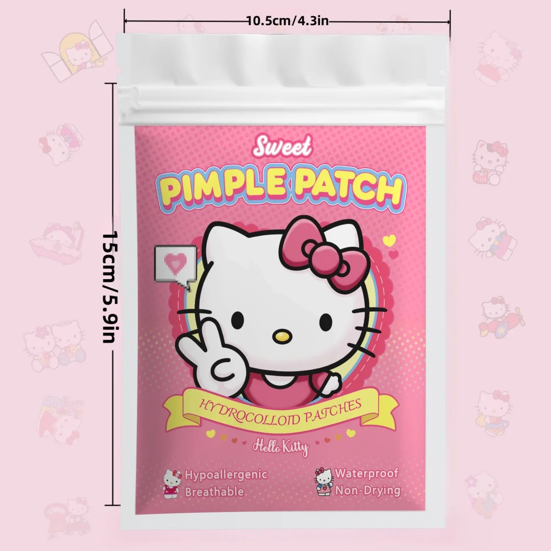 48/120PCS hello kitty Acne patches, facial acne patches, hydrogel acne removal patches, concealer view 2