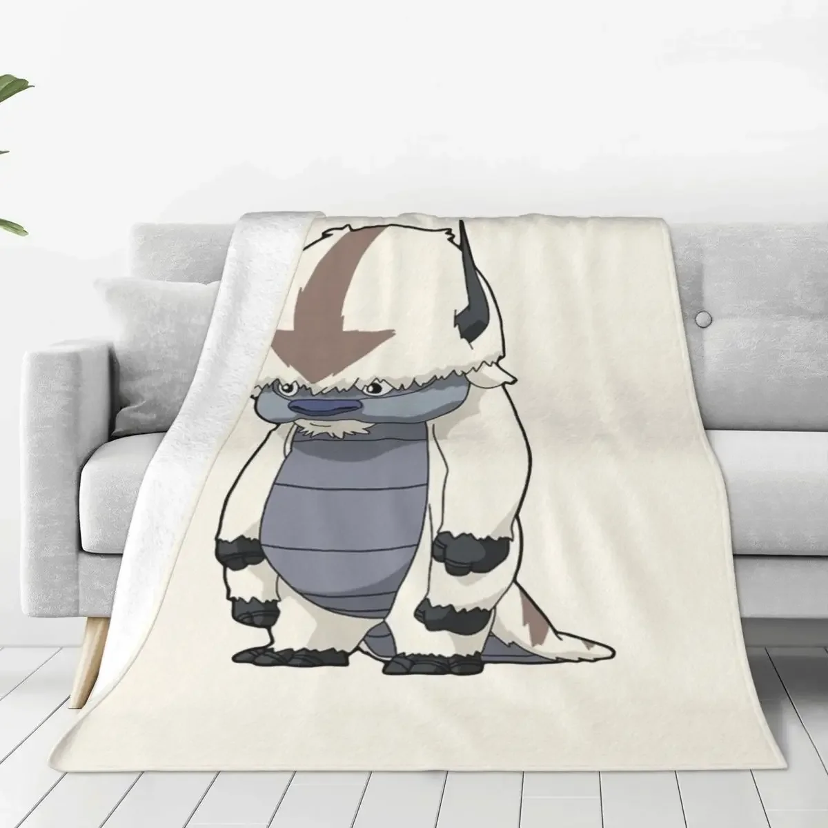 Avatar The Last Airbender Appa Standing Blanket Flannel Spring/Autumn Portable Soft Throw Blanket for Bed Couch Rug Piece