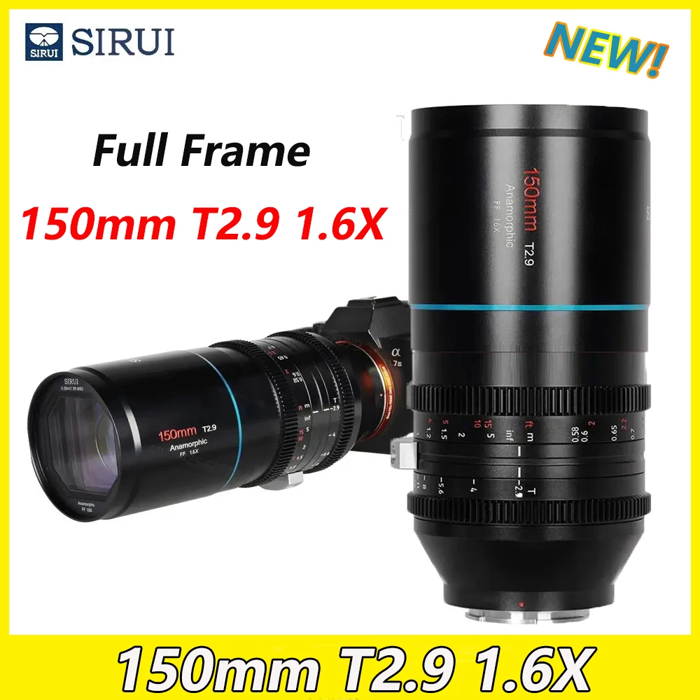 

SIRUI VENUS 150mm T2.9 1.6X Full Frame Anamorphic Cine Lens Large Aperture For Canon RF Sony E Nikon Z Leica L Mount Camera