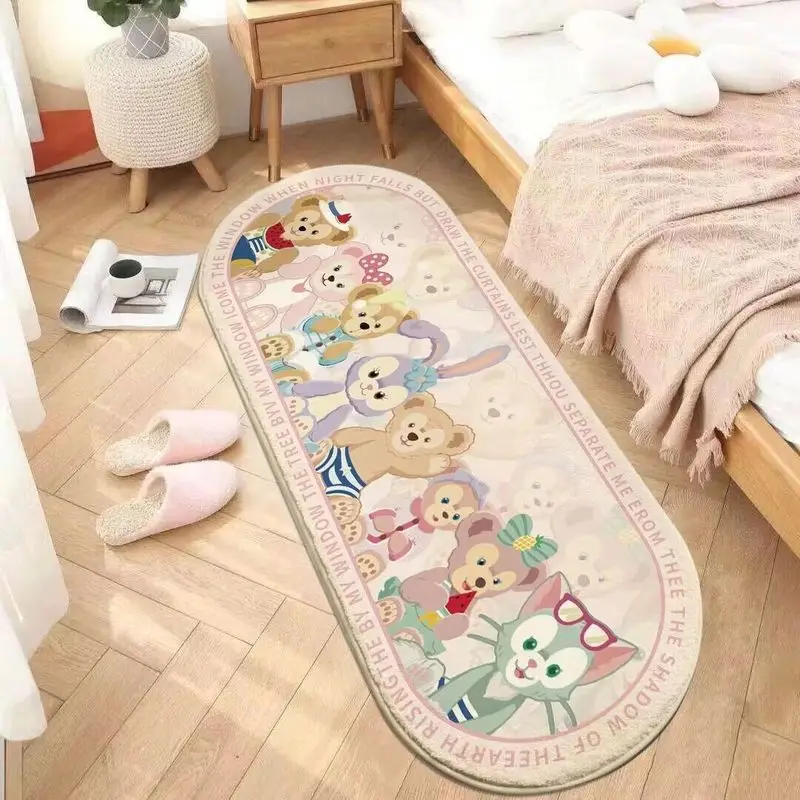 Disney Stellalou Winnie the Poodle Carpet Cartoon Anime Room Decoration Home Bedroom Bedside Mat Sofa Living Room Thickened Mat