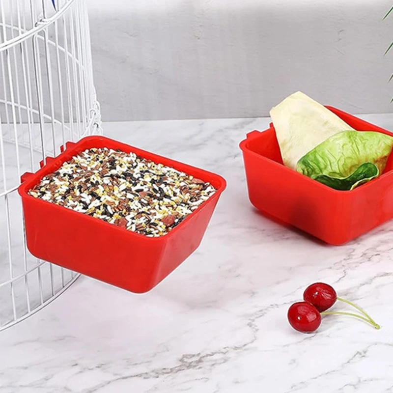 Pack of 5 Poultry Feeders Plastic Cups for Birds and Chickens Large Capacity Bird Watering Bowls Plastic Feeders Dropship