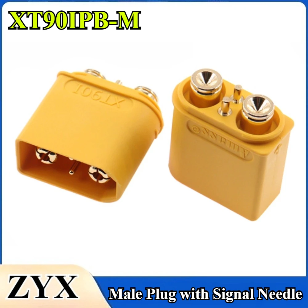 

XT90IPB-M High Current Male Plug with Signal Needle XT90(2+2)PB Male Welded Plate for RC Lipo Battery Motor, ESC, Charge Lead