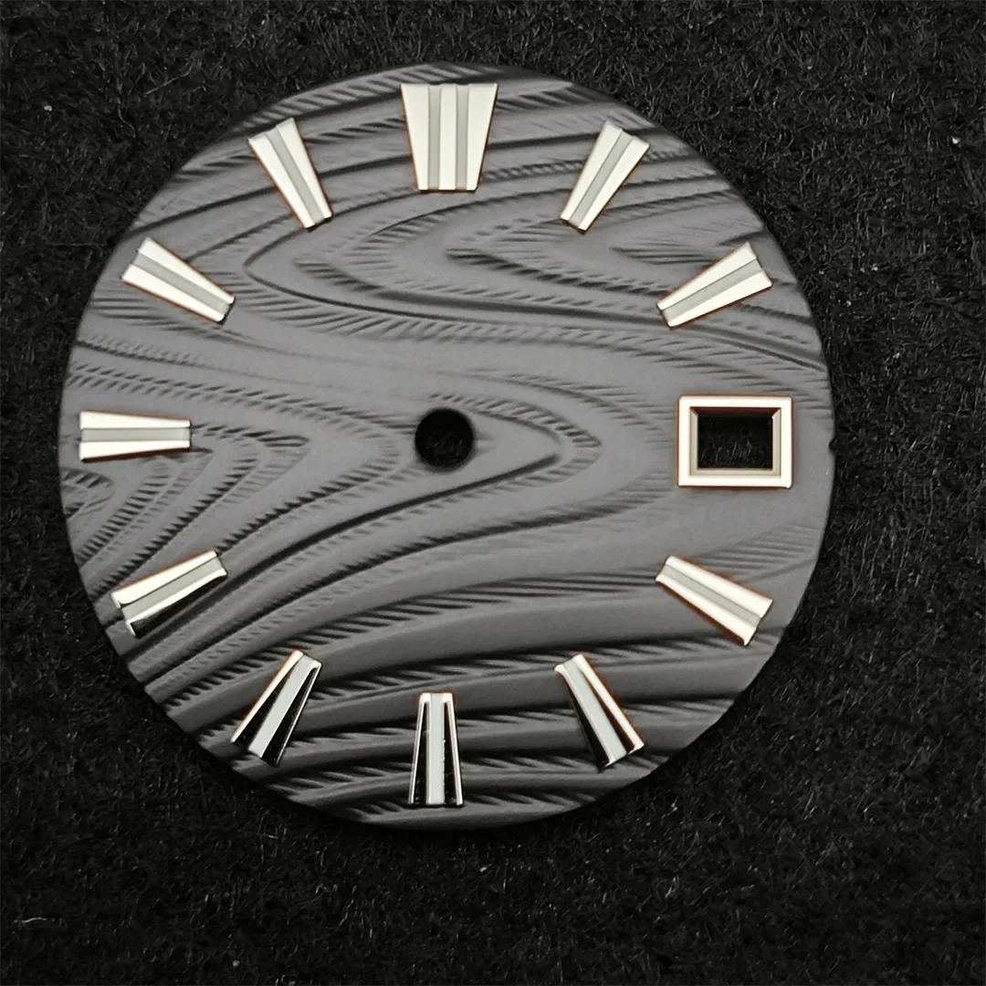 NH35 ساعة الطلب 28.5 مللي متر S-الملمس نمط الطلب الأخضر مضيئة ساعة وجوه ساعة اكسسوارات لحركة NH35/ NH36/ 4R/ 7S