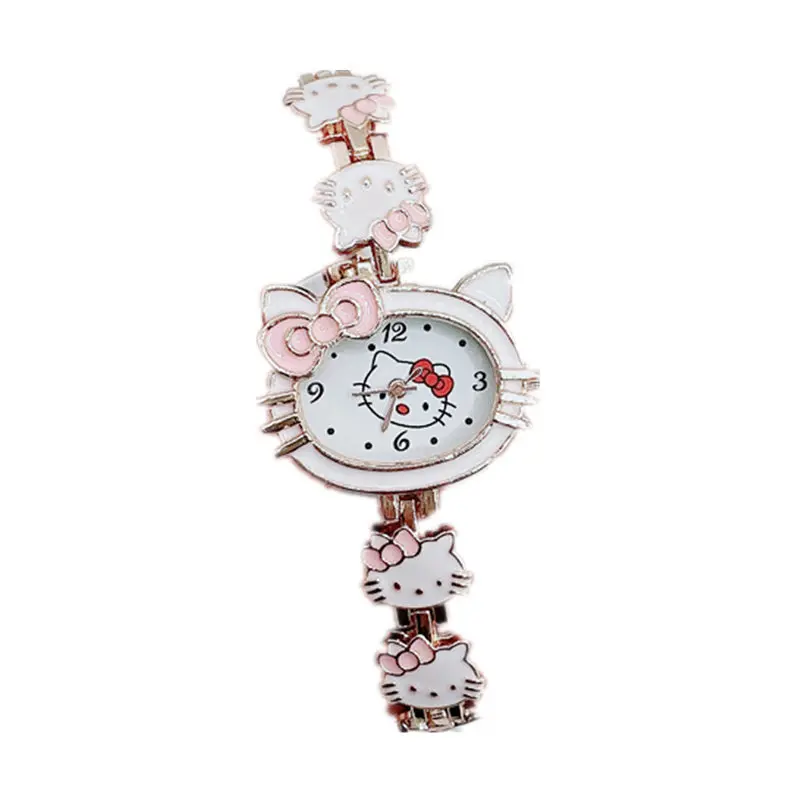 Sanrio Cartoon Cute HelloKitty Waterproof Electronic Watch Female Student Sweet Bow Anime Accessories Girlfriend Gift Women Gift