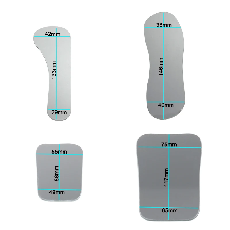 

Dental Orthodontics Oral Double-Side Mirrors Stainless Steel Clinic Photographic Mirrors Reflector Dental Supplies 4pcs/box