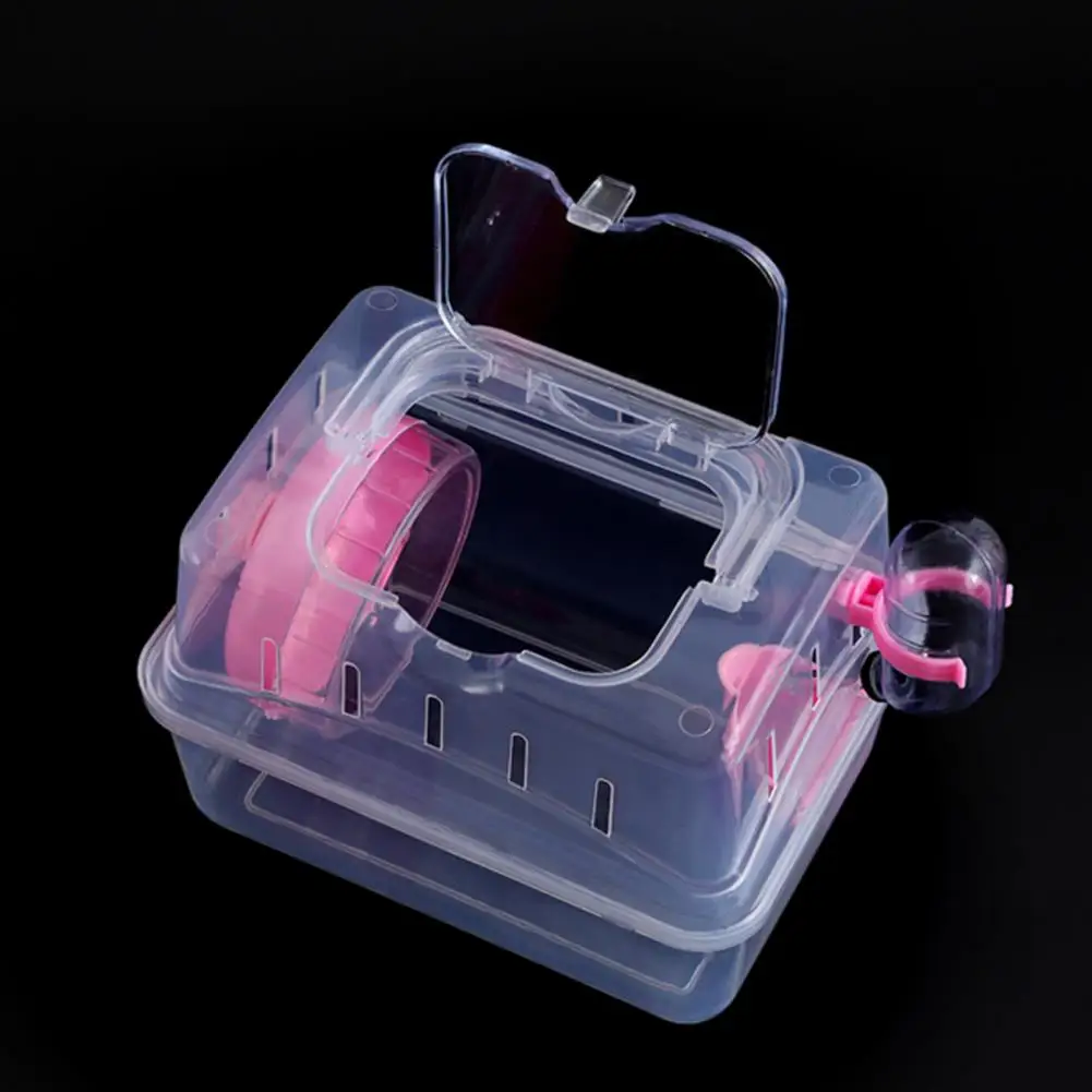 Compact Small Animal Clear Transport Container Outdoor Small Pet Crate Hamster Carrier Small Pet Crate Pet Supplies