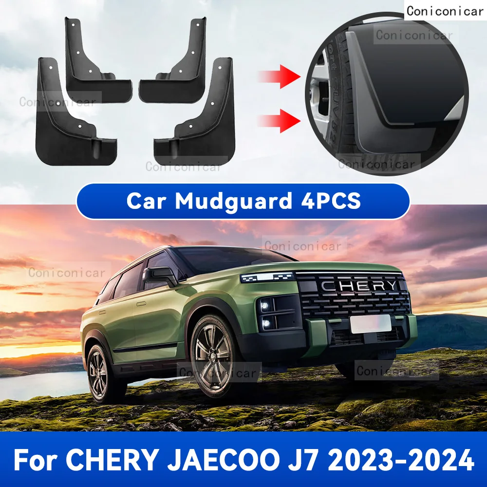 

For Chery JAECOO J7 2023 2024 Mud Flaps Splash Guard Mudguards MudFlaps Front Rear Fender Styline Car Protection Accessories