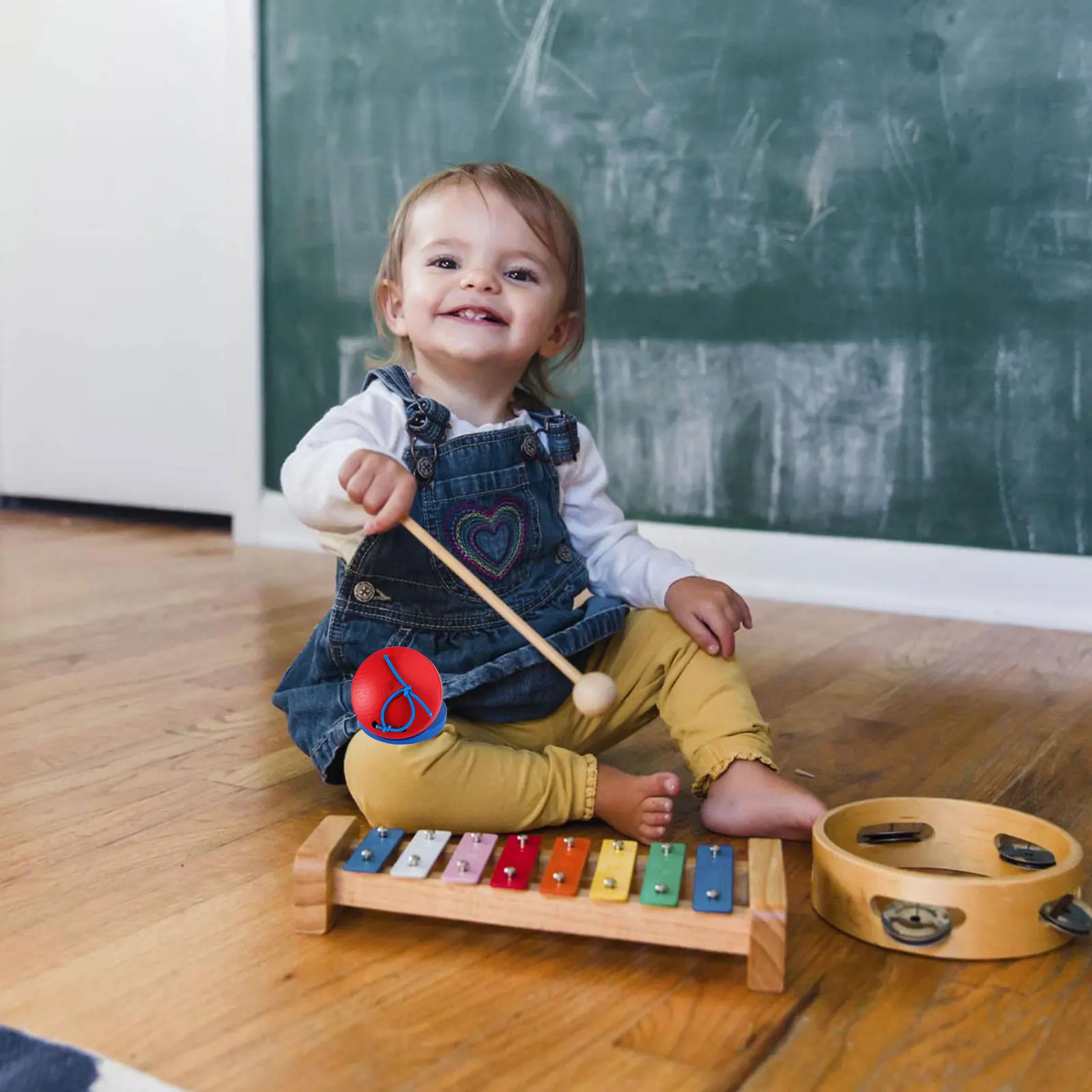 

4 Pcs Castanets Wooden Preschool Music Toys Baby Drum Child Musical Instruments
