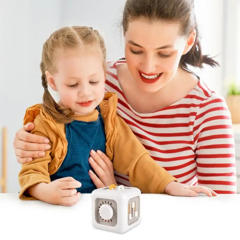 Cubo de juguete sensorial Montessori para niños y niñas, juguete interactivo sensorial, resistente a impactos, lindo