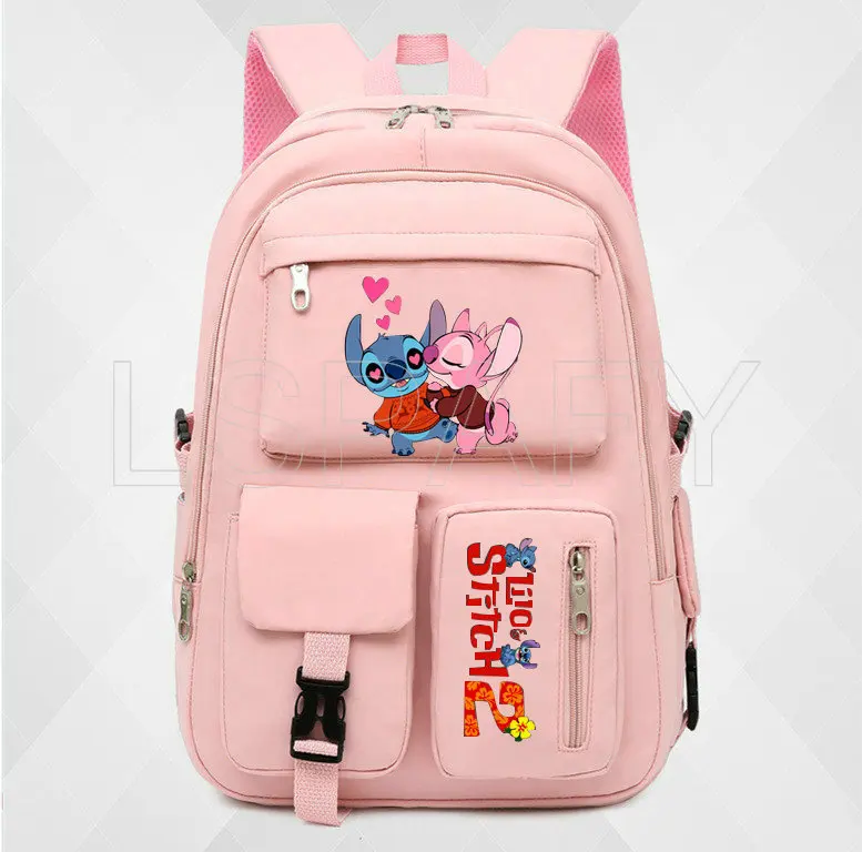 Lilo And Stitch Backpack for Girls Boys Cartoon Funny Travel Rucksack Backpacks for Teenagers Boys Gilrs School bag Adults