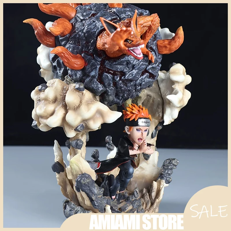 

23cm Naruto Akatsuki Pain StatUE Shinra Tensei LED Light Up Figure Anime Model with Box Desktop Decoration Birthday Gifts Toy