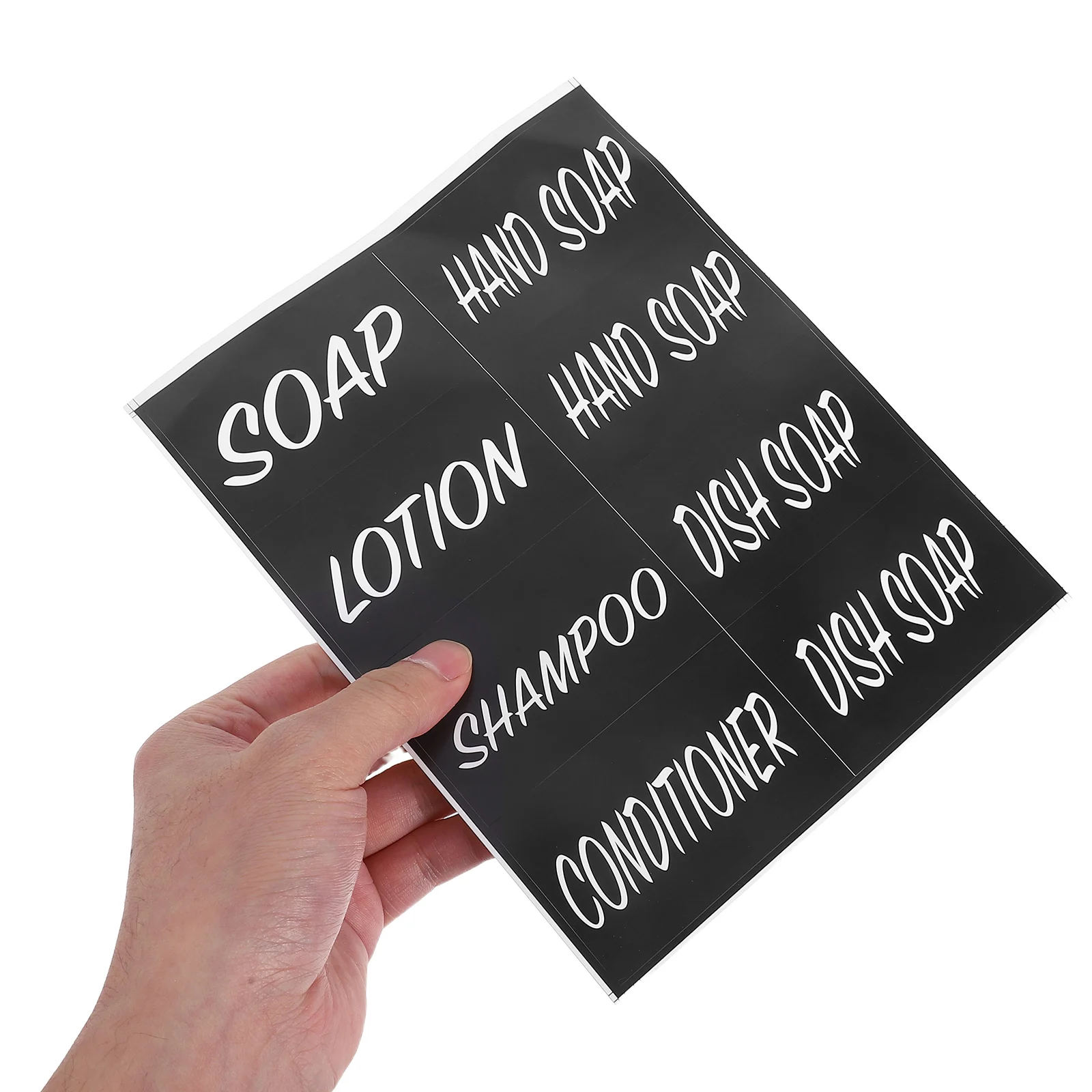 

2 Sheets Waterproof Adhesive Bottle Labels For Bathroom Containers Organizer Stickers For Shampoo Lotion Soap Dispenser Travel