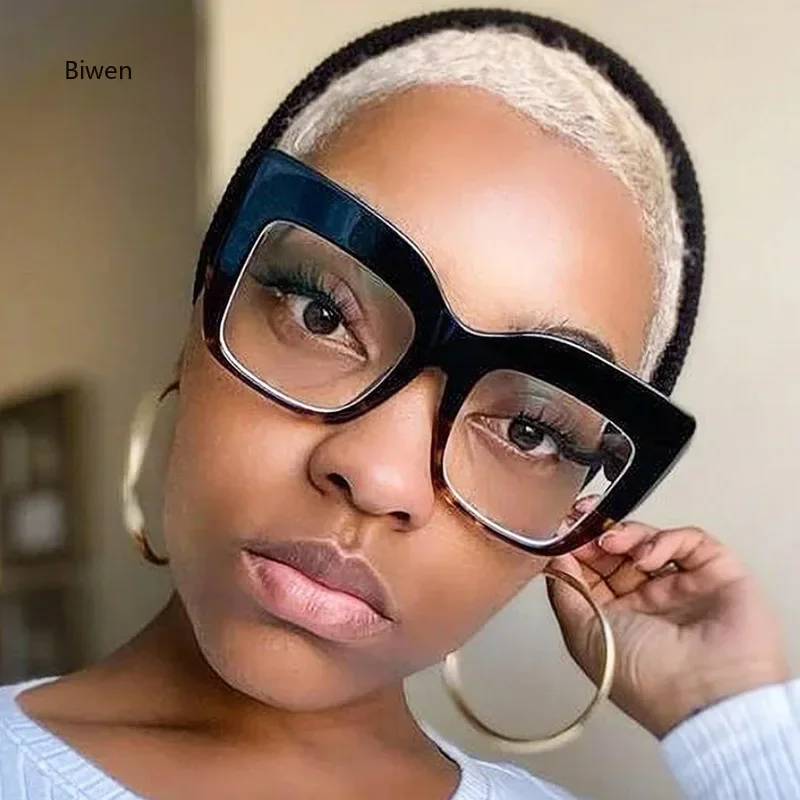 Large Cat Eye Glasses For Women Men Y2K Retro Clear Lens Glasses Trendy Party Favors Spectacles Frame blue light glasses очки image 2
