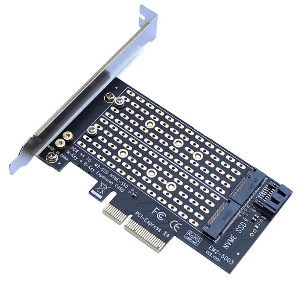 Adapter Board Single/Dual M.2 NVME NGFF To Pcie 4x M2 SSD adapter B/M Key Support PCI Express 3.0 2230-2280 Hard Drives