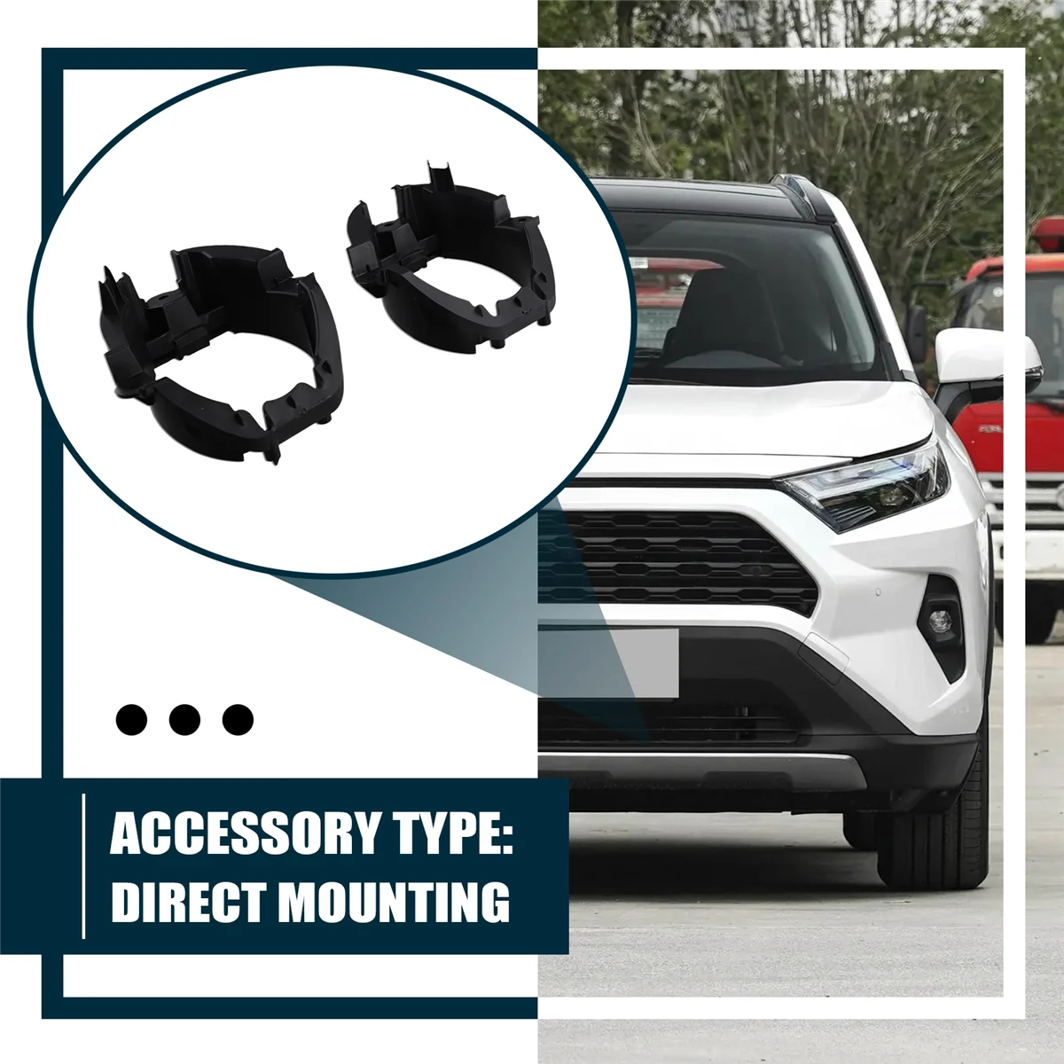 

#64O Automotive Parts & Accessories,Front Fog Light Mount Bracket For Toyota RAV4 2006-2009,Black