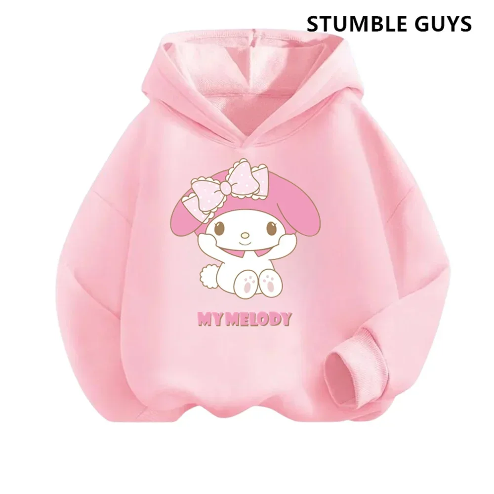 Children's Top Spring Autumn Cartoon Printed Graffiti Cute Wind Sanrio Hoodie Set My Melody Children's Clothing Girls Sweatshirt