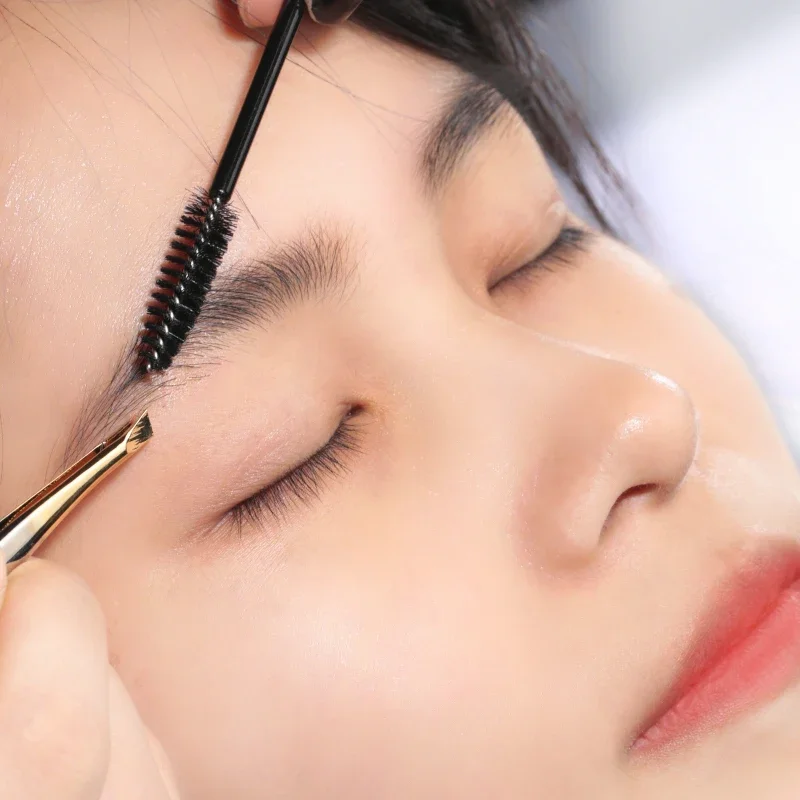 50 pçs extensão de cílios escova de sobrancelha descartável rímel varinha aplicador spoolers cílios pincéis cosméticos conjunto ferramentas de maquiagem